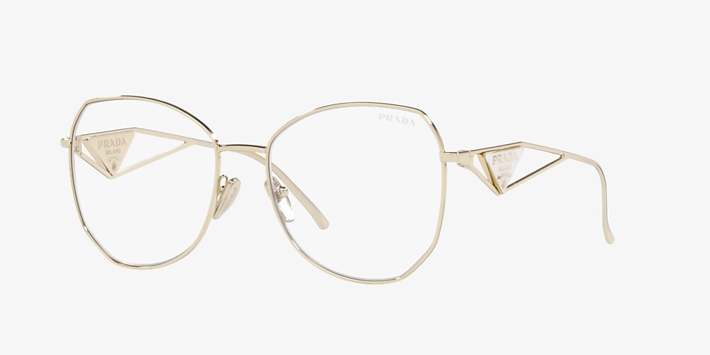 Prada PR 57YS 57 Clear Blue Light Filter & Pale Gold Sunglasses | Sunglass  Hut USA
