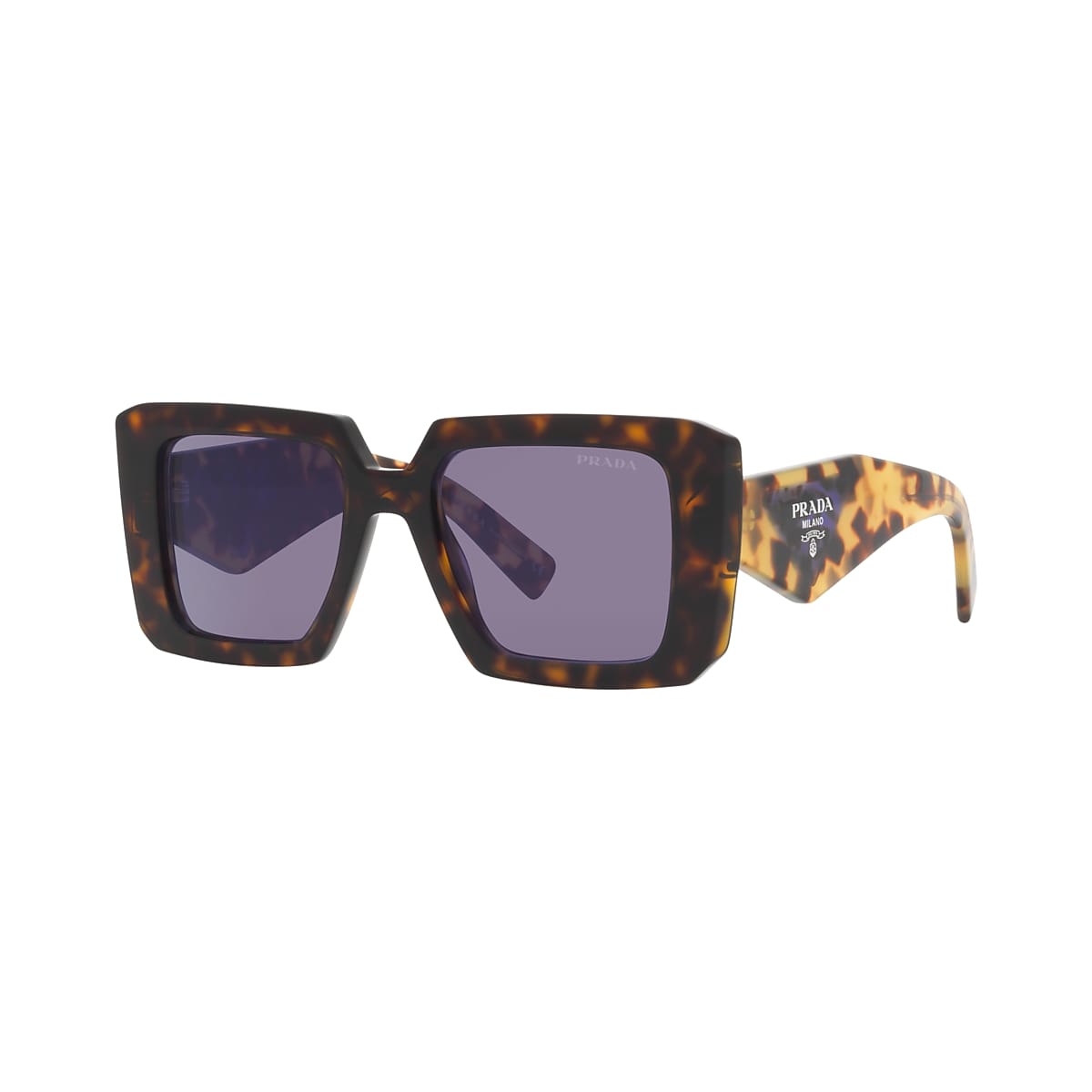 afbryde En god ven hulkende Prada PR 23YS 51 Violet Mirror & Tortoise Sunglasses | Sunglass Hut USA