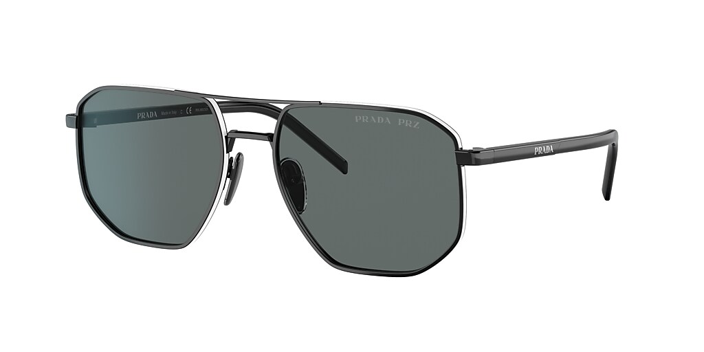 Prada PR 59YS 57 Polar Dark Grey & Black Polarized Sunglasses ...