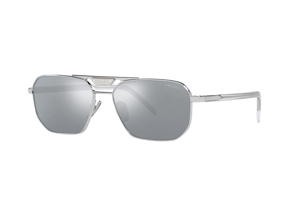 Blue Mirrored Sunglasses With a Silver Round Frame. UV400 Protection.  SMSP005 -  Canada