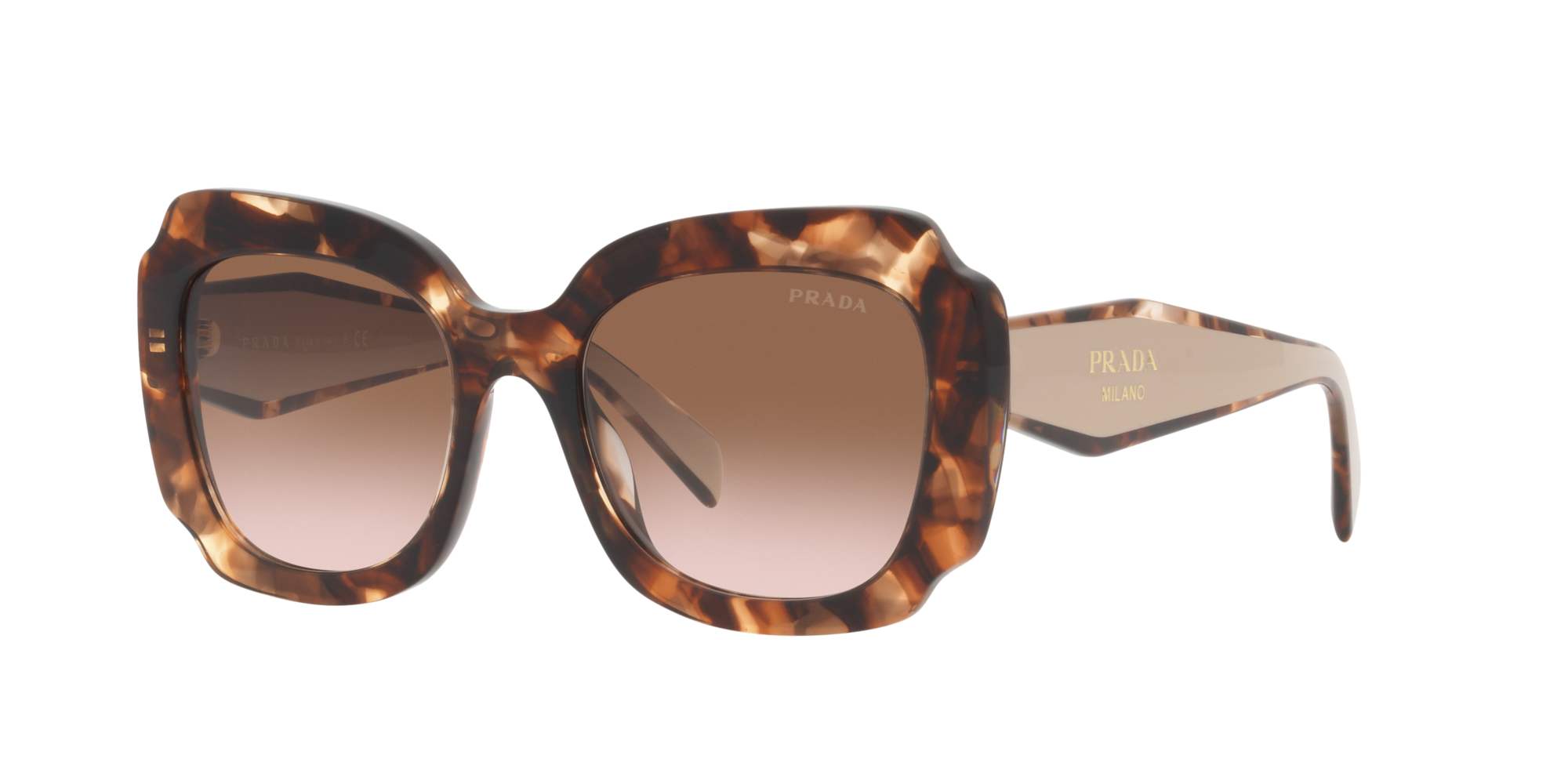 Prada PR 16YSF 54 Brown Gradient & Havana Sunglasses | Sunglass Hut USA