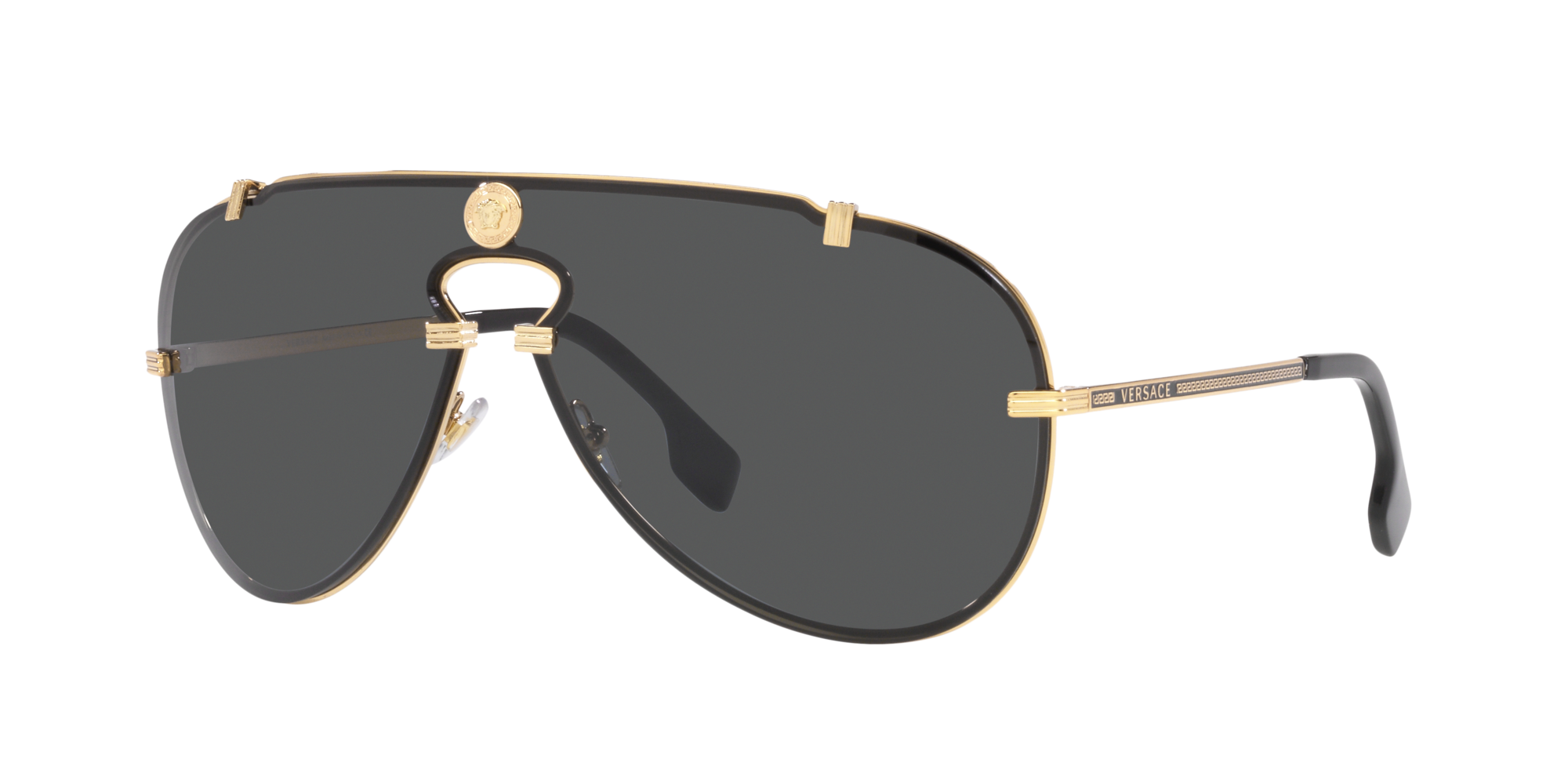 versace aviator sunglasses with removable leather medusa