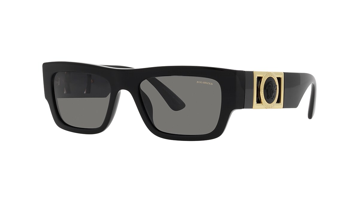 Versace VE4416U 53 Polarized Dark Grey & Black Polarized Sunglasses