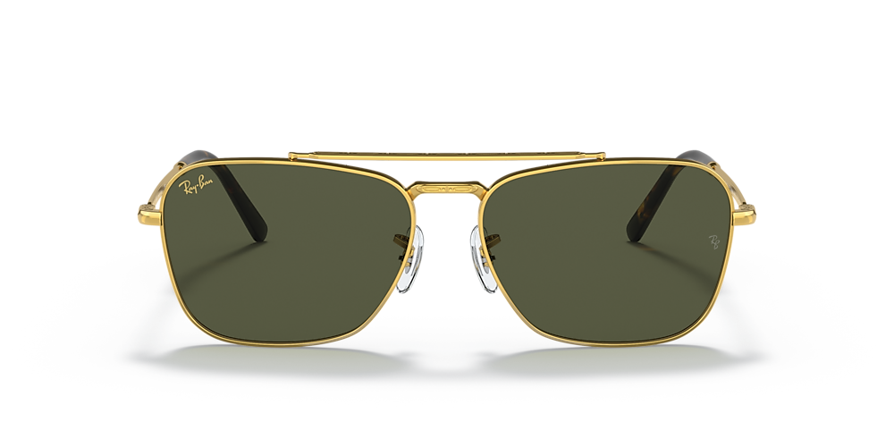 Ray-Ban RB3636 New Caravan 58 Green & Gold Sunglasses | Sunglass Hut USA