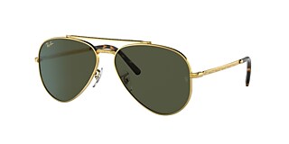 Ray-Ban RB3625 New Aviator 58 Green & Gold Sunglasses