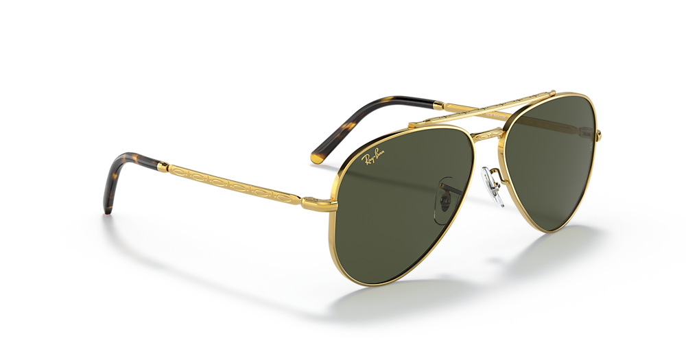 Ray-Ban RB3625 NEW AVIATOR 58 Green & Legend Gold Sunglasses 