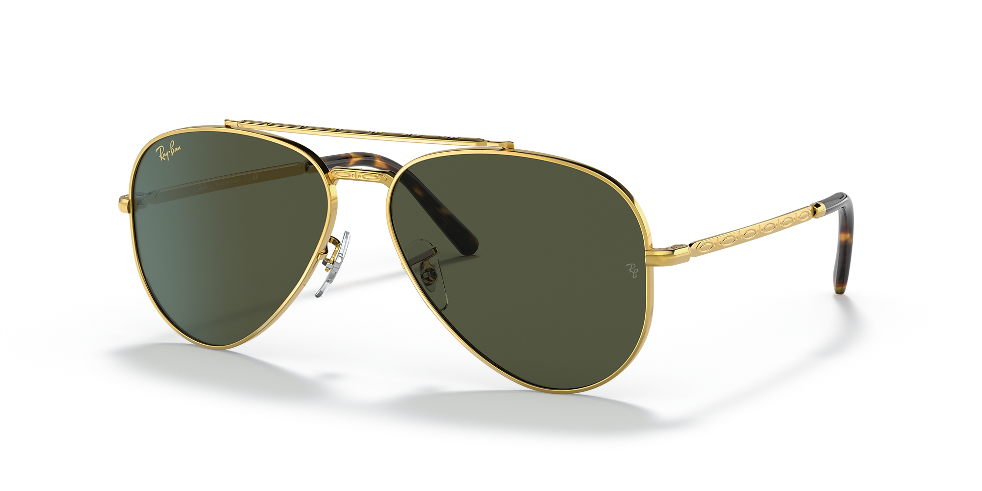 Ray-Ban RB3625 NEW AVIATOR Legend Gold / Green / Classic image 1