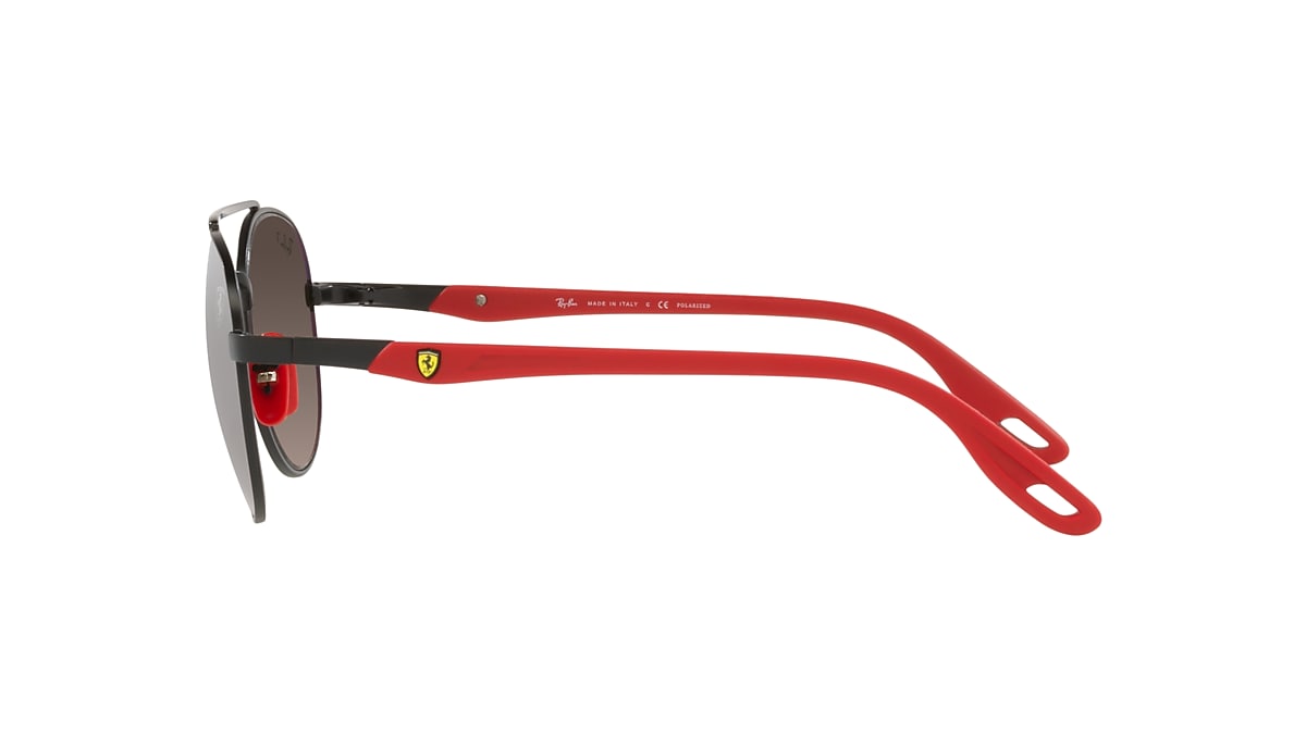 Ray-Ban RB3696M Scuderia Ferrari Collection 51 Polar Grey Mirror 