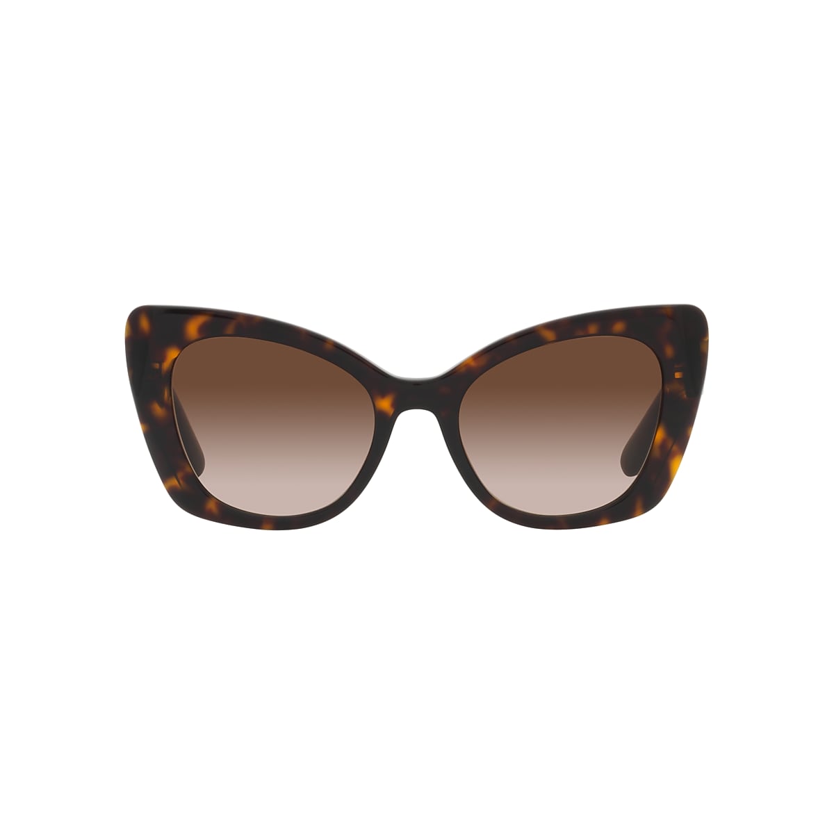 DOLCE&GABBANA DG4405 Havana - Female Luxury Sunglasses, Gradient Brown Lens