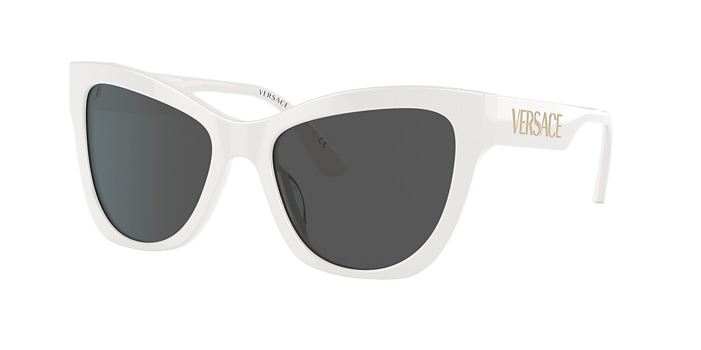 Versace VE4417U 56 Dark Grey & White Sunglasses | Sunglass Hut USA