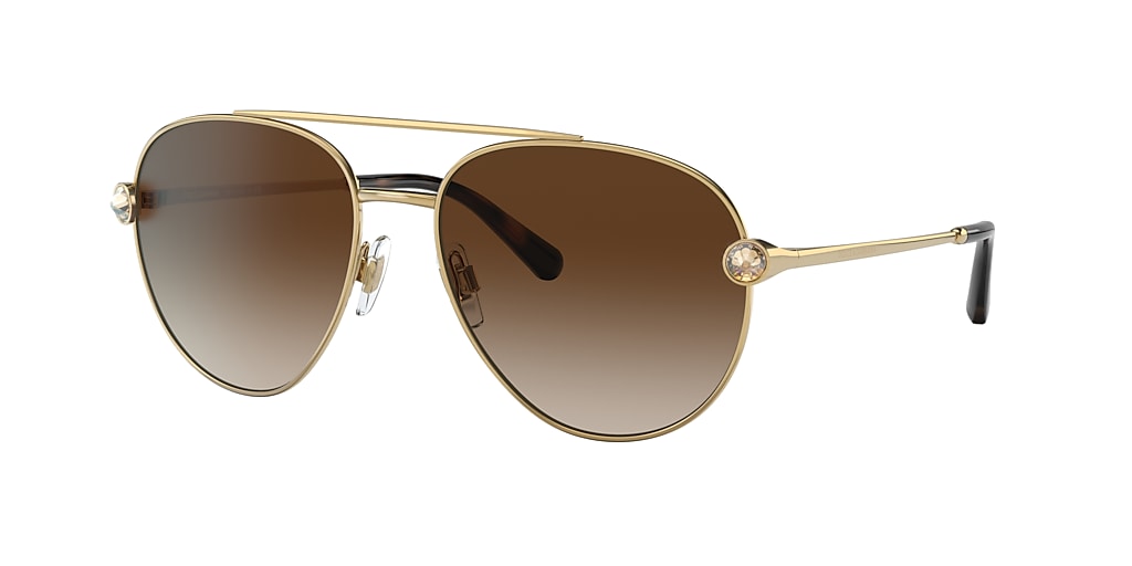 Dolce&Gabbana DG2283B 58 Gradient Brown & Gold Sunglasses | Sunglass ...