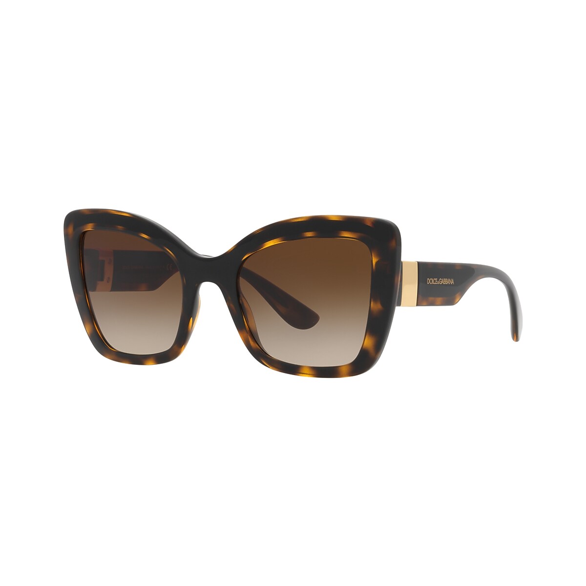 Dolce&Gabbana DG6170 53 Gradient Brown & Havana/Black Sunglasses 