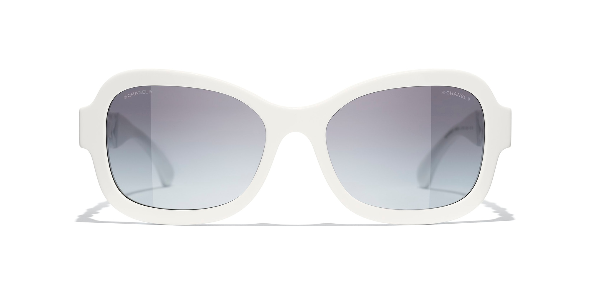 Chanel  Butterfly Sunglasses  Black White Gray  Chanel Eyewear  Avvenice