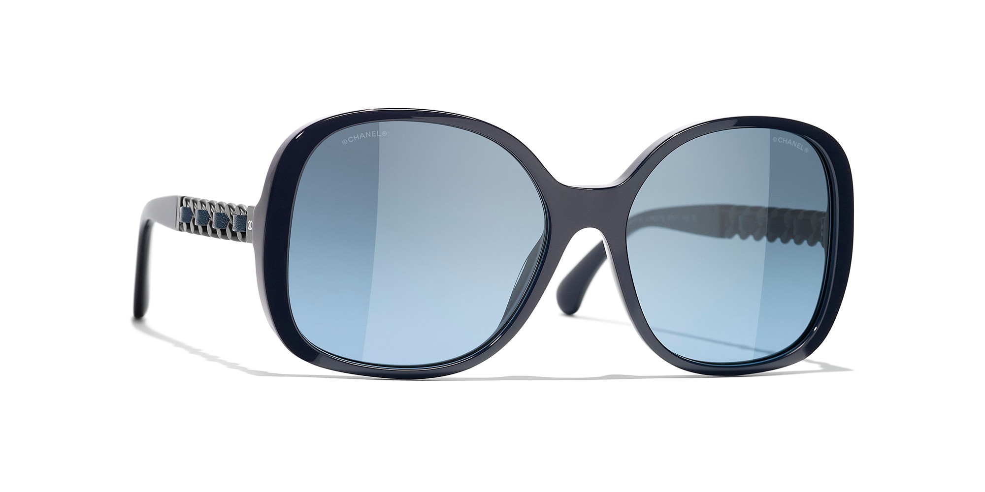 Chanel Oval Sunglasses CH5486 56 Grey  Black  White Polarised Sunglasses   Sunglass Hut New Zealand