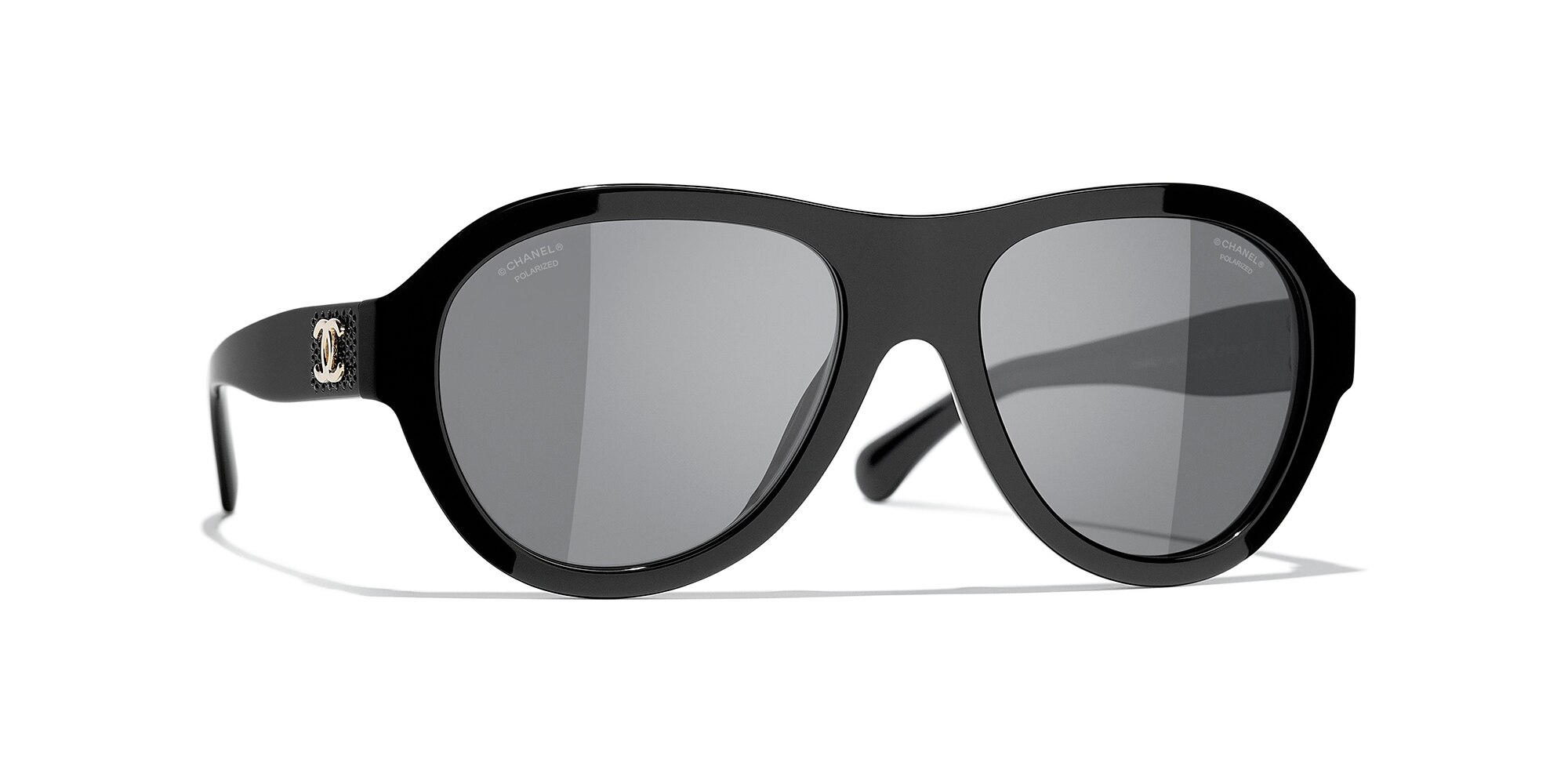 Aviator sunglasses Chanel Silver in Metal  29378750
