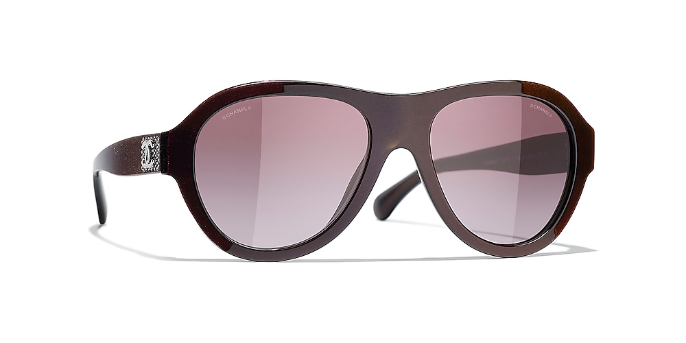Chanel Pilot Sunglasses CH5467B 55 Burgundy & Red Sunglasses | Sunglass Hut  Australia