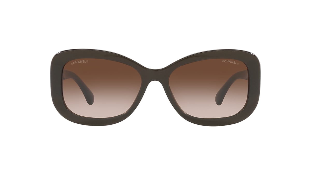 Chanel Rectangle Sunglasses - Acetate, Brown - Polarized - UV Protected - Women's Sunglasses - 5468B 1706/S5