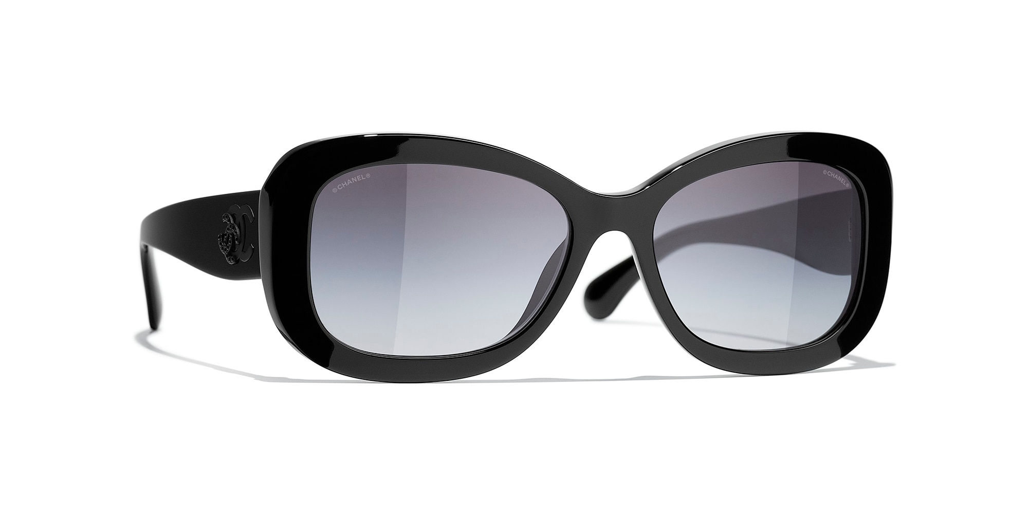 Chanel Butterfly Sunglasses CH5458 55 Polar Grey  Black Polarised  Sunglasses  Sunglass Hut New Zealand