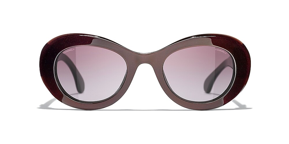Chanel Oval Sunglasses CH5469BA 54 Burgundy & Red Sunglasses | Sunglass Hut  Australia