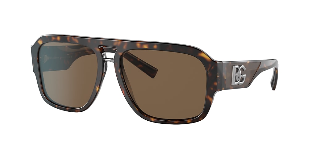 Dolce&Gabbana DG4403F 58 Dark Brown & Havana Sunglasses | Sunglass Hut USA