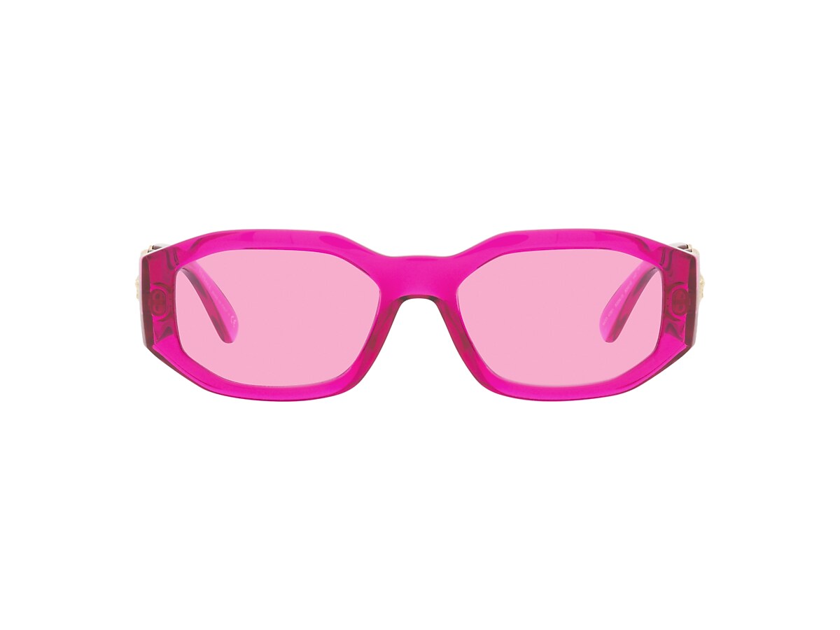 Versace VE4361 Biggie 53 Fuchsia & Transparent Fuxia Sunglasses | Sunglass  Hut USA