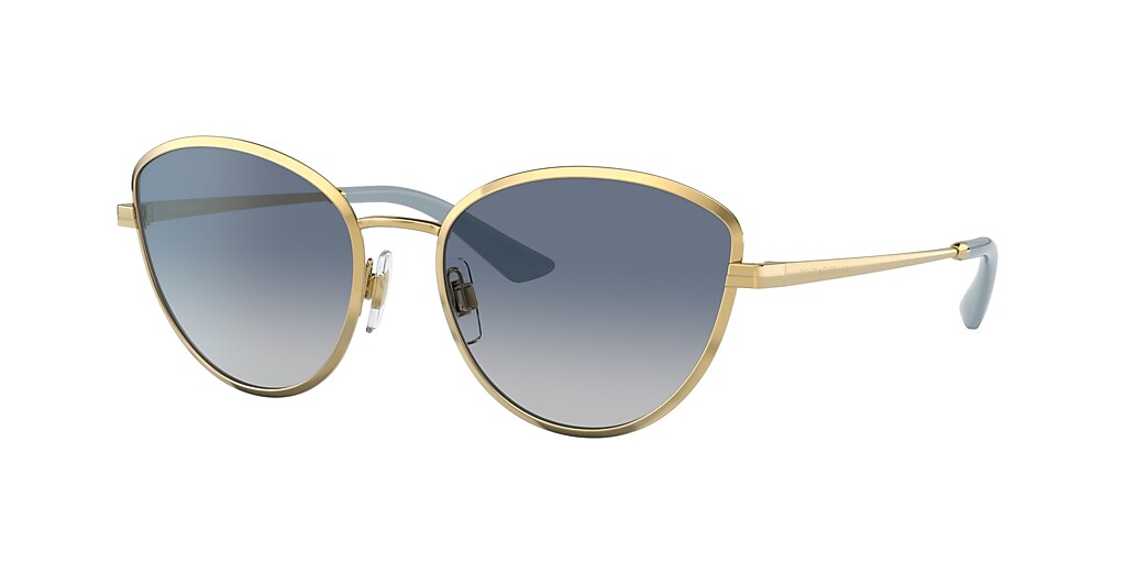 Dolce&Gabbana DG2280 56 Light Grey Gradient Blue & Gold Sunglasses ...