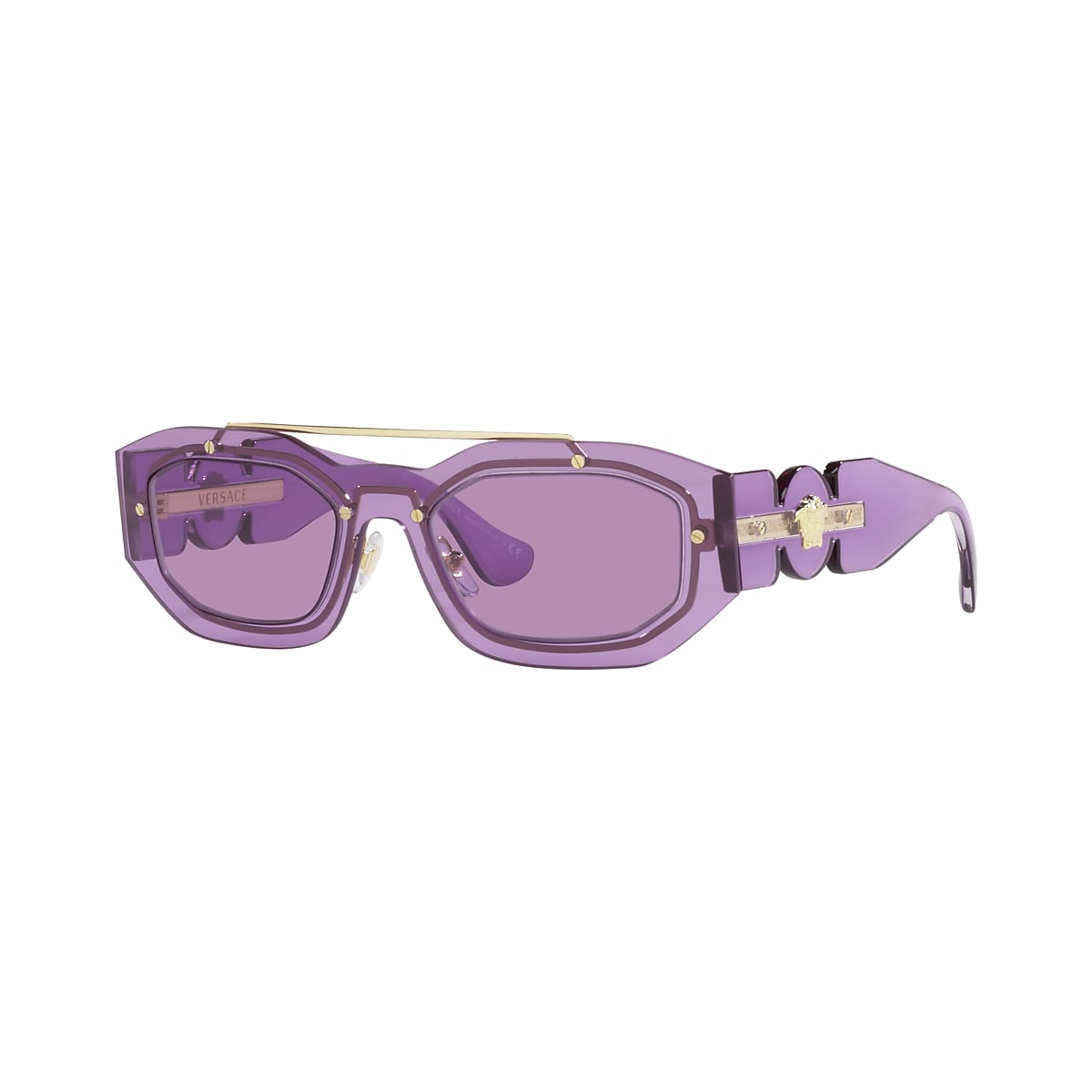VERSACE VE2235 Biggie Violet - Unisex Luxury Sunglasses, Violet Lens