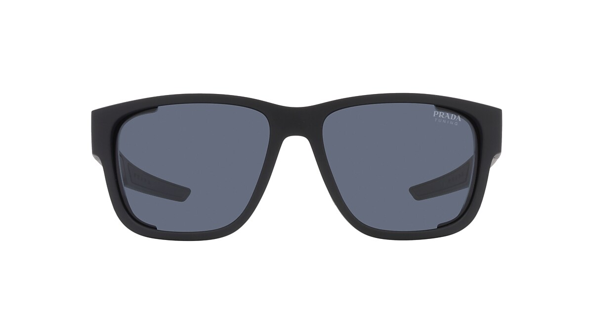 Prada Linea Rossa PS 07WS 59 Blue Black Rubber Sunglasses