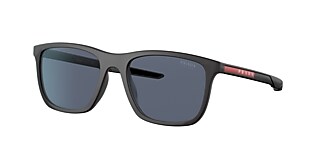 Prada Linea Rossa PS 10WS 54 Blue Black Rubber Sunglasses