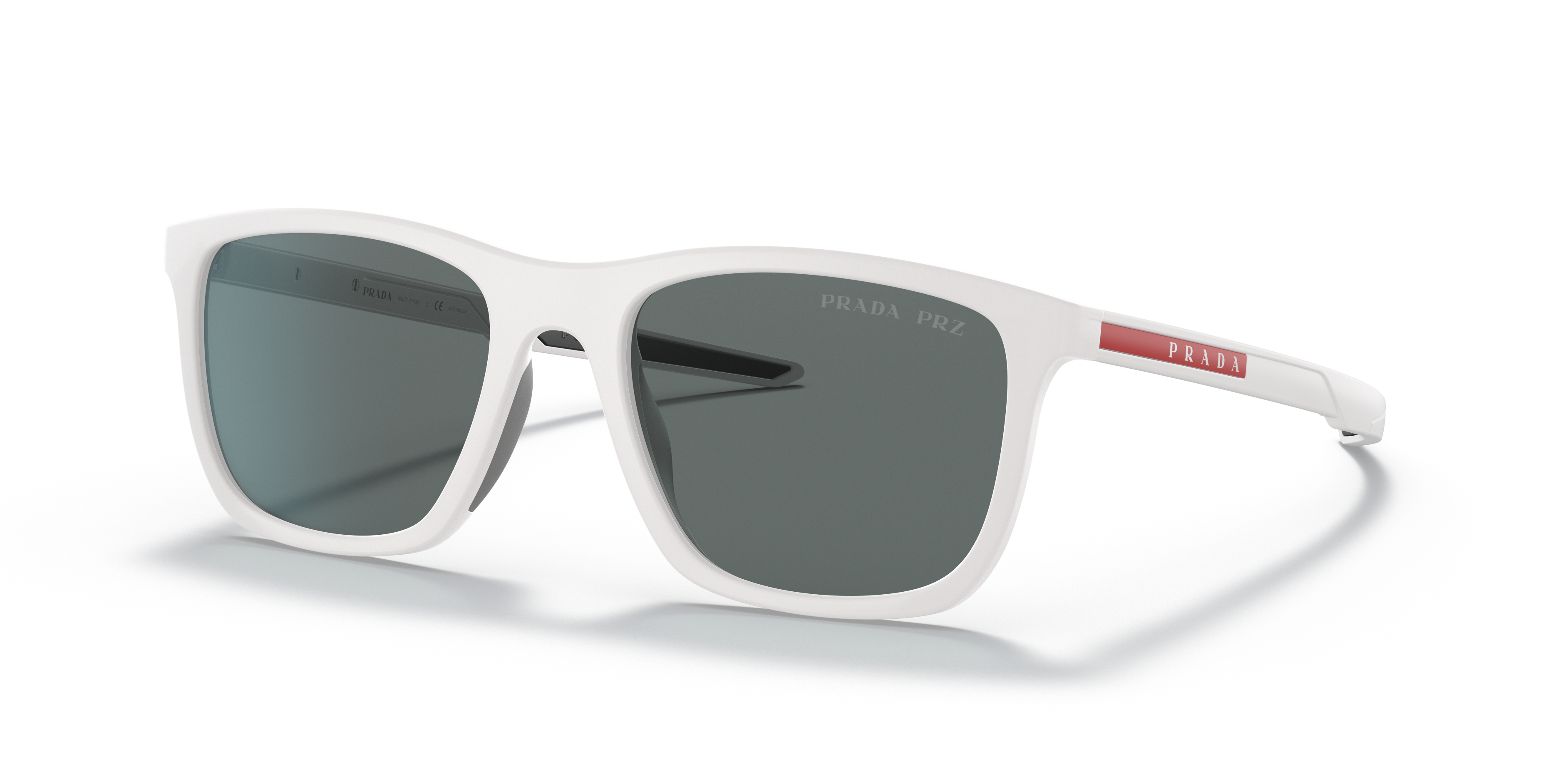 prada linea rossa sunglasses white