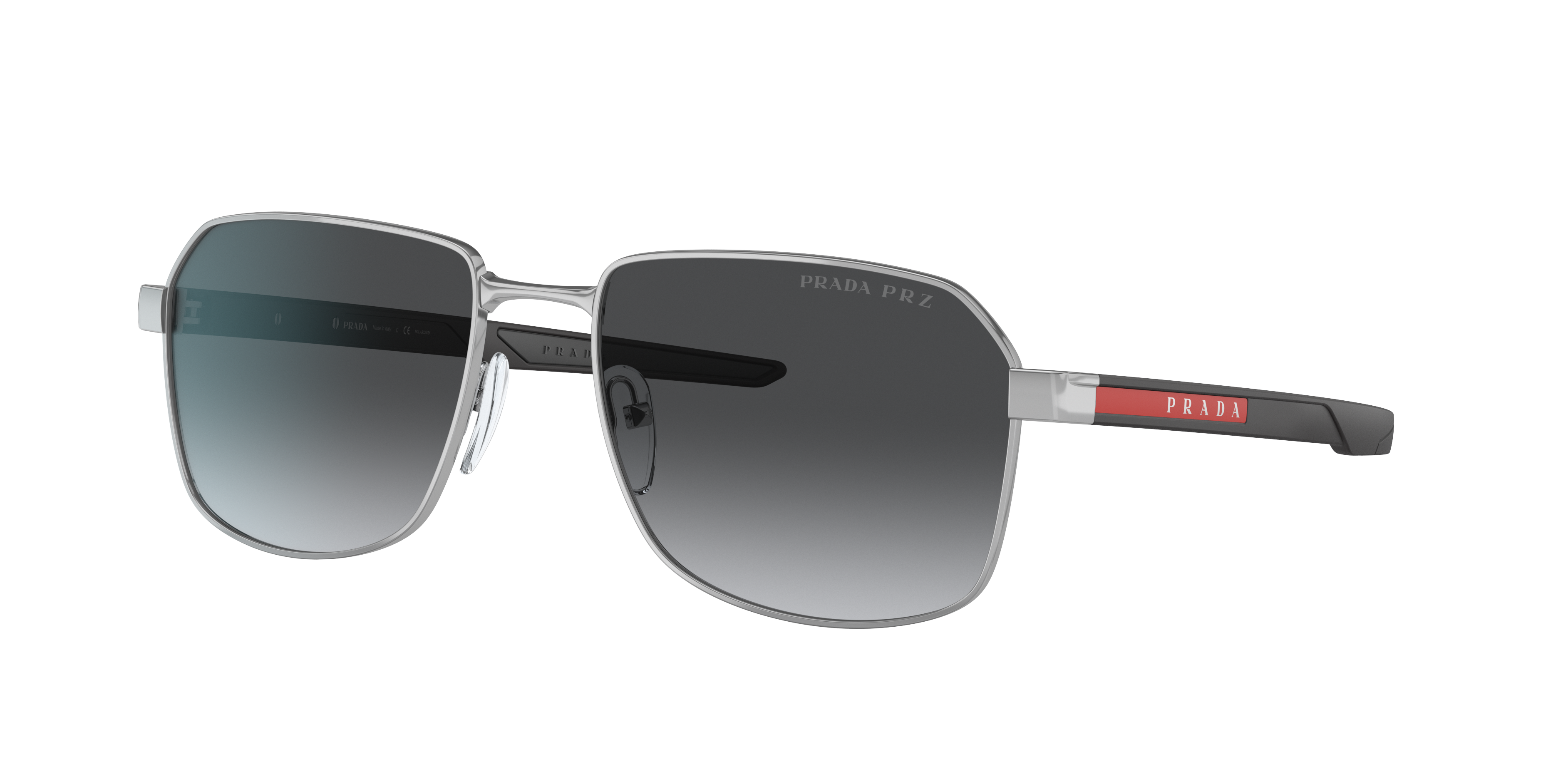 Prada Linea Rossa PS 54WS 57 Polarized Grey Gradient Silver