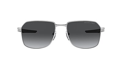 Prada Linea Rossa PS 54WS 57 Polarized Grey Gradient Silver