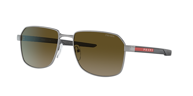 Prada Linea Rossa PS 54WS 57 Polarized Grey Gradient Silver