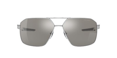 Prada Linea Rossa PS 55WS 60 Light Grey Mirror Silver Silver