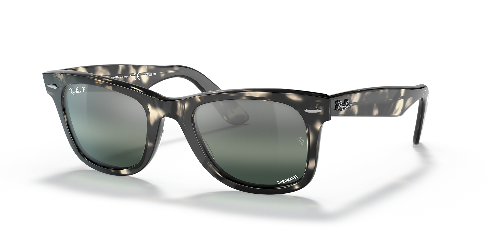 Ray Ban Rb2140 Original Wayfarer Chromance 50 Silverblue And Grey Havana Polarized Sunglasses 3012