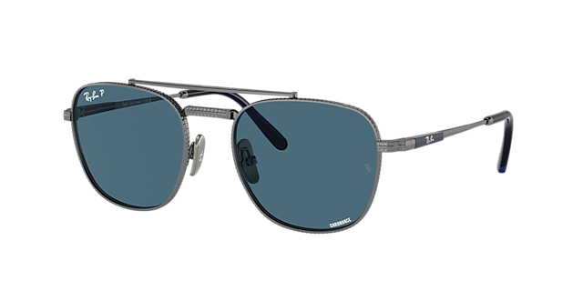 Ray-Ban RB8258 Frank II Titanium 51 Grey Blue & Silver Sunglasses