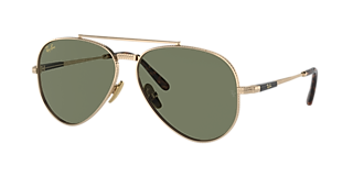 Ray-Ban RB3025 Aviator Classic 55 Green & Black Polarized