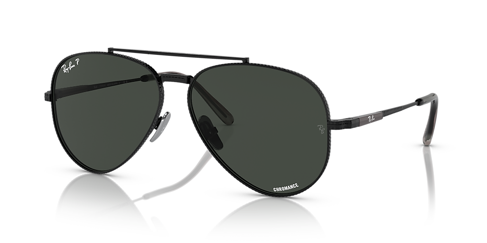 Mammoet vocaal Brochure Ray-Ban RB8225 Aviator II Titanium 58 Dark Grey & Black Polarized  Sunglasses | Sunglass Hut USA