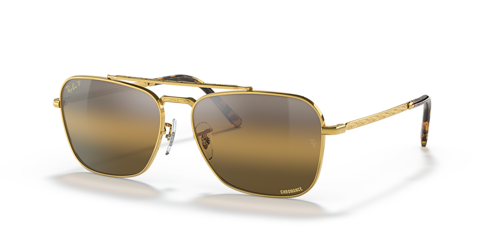Kristendom Outlaw Premonition Ray-Ban RB3636 New Caravan 58 Silver/Brown & Gold Polarized Sunglasses |  Sunglass Hut USA