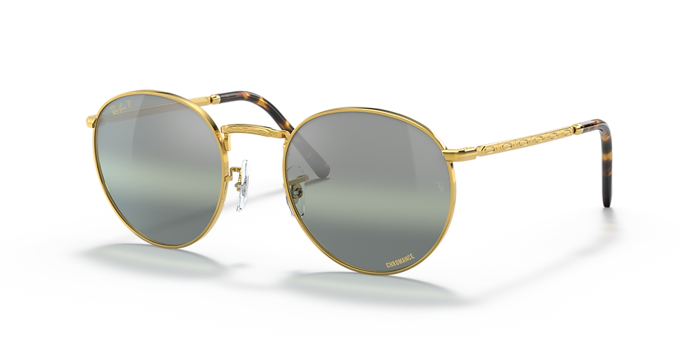 Ray-ban Sunglasses Round Metal Unisex Gold Frame Green Lenses 50-21