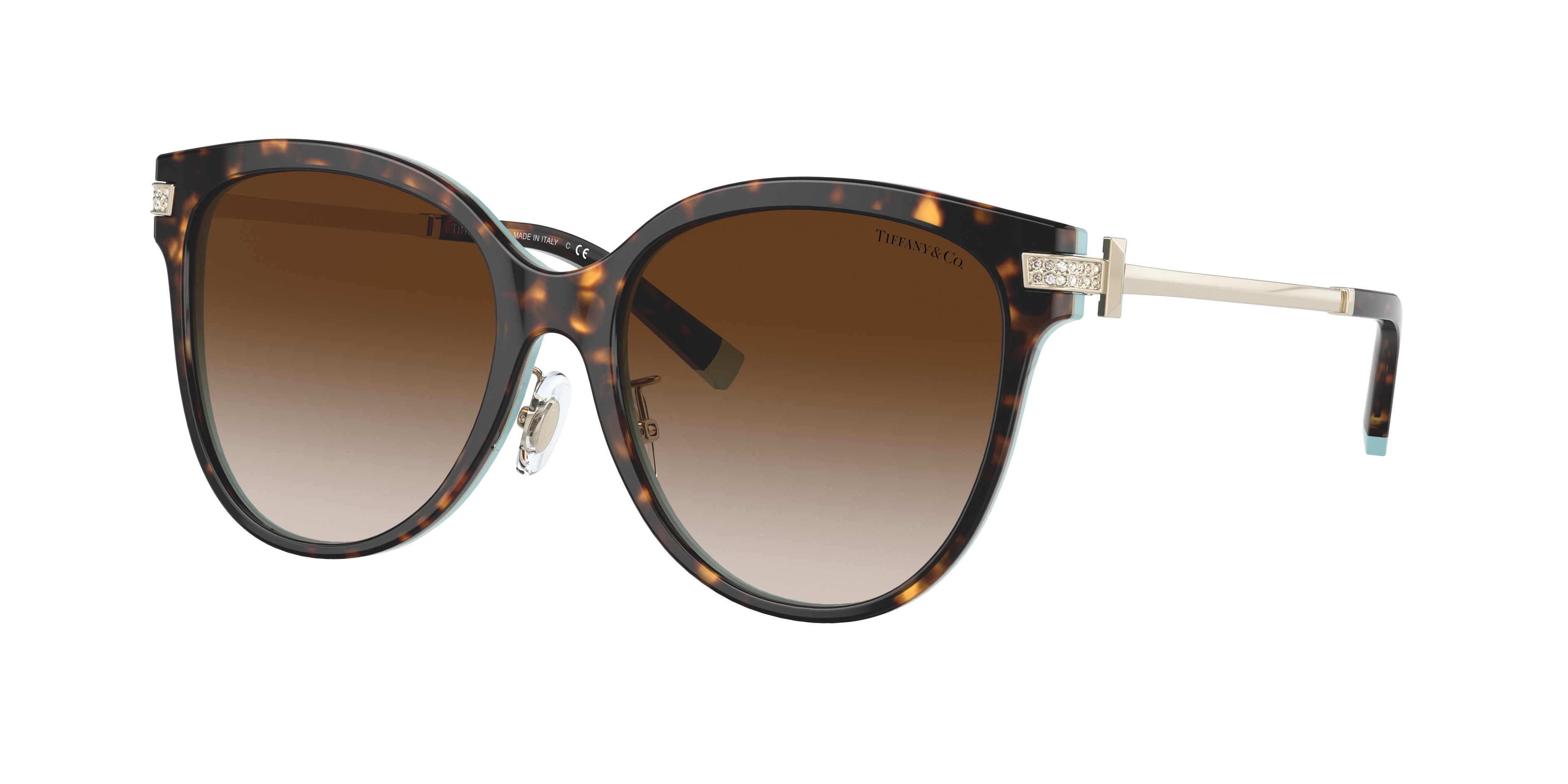 Shop Tiffany & Co . Woman Sunglasses Tf4193bf In Brown Gradient