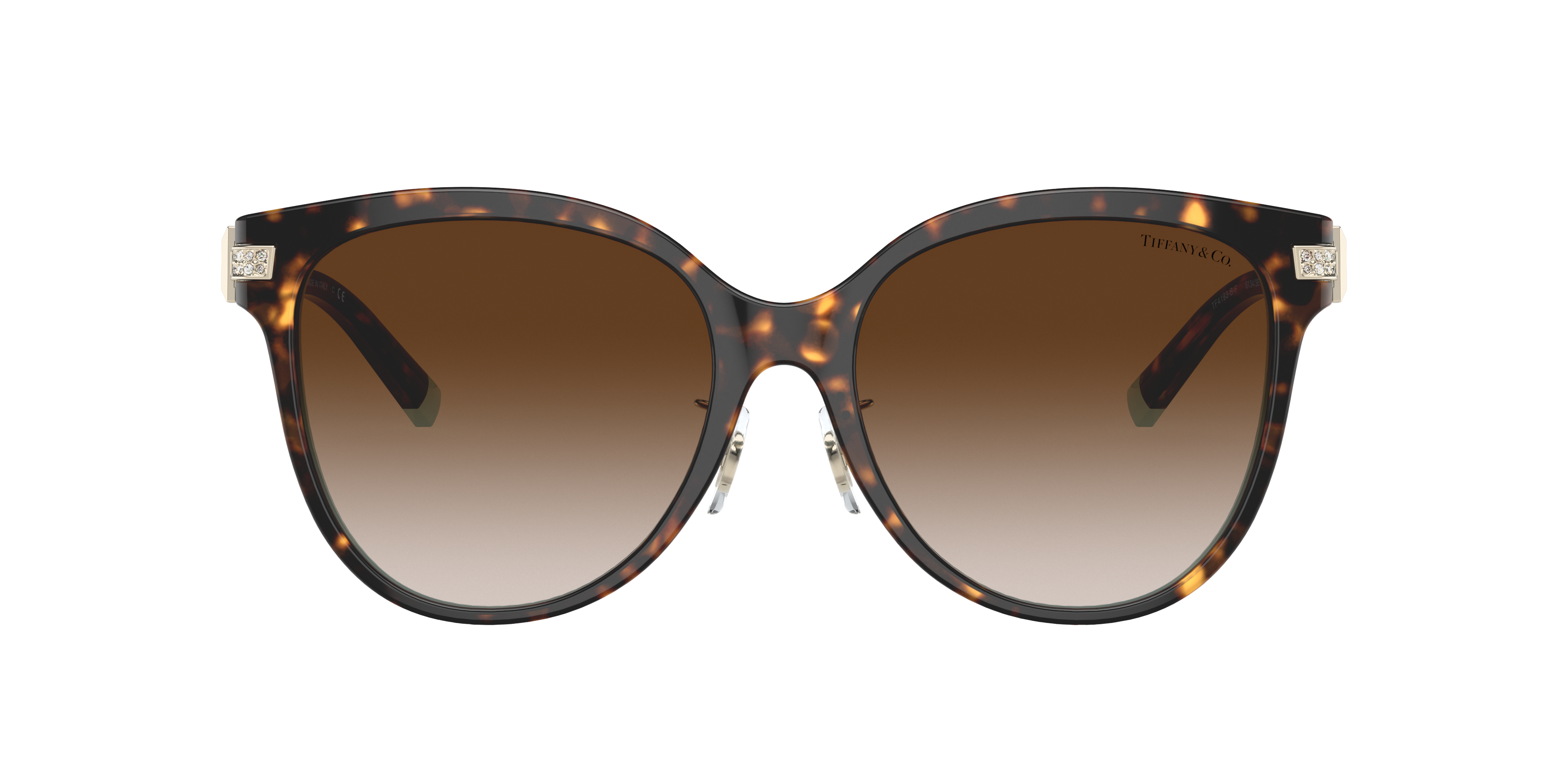 Shop Tiffany & Co . Woman Sunglass Tf4193bf In Brown Gradient