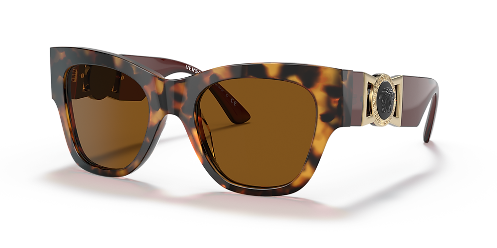 Versace VE4415U 52 Dark Bronze & Havana Sunglasses | Sunglass Hut USA