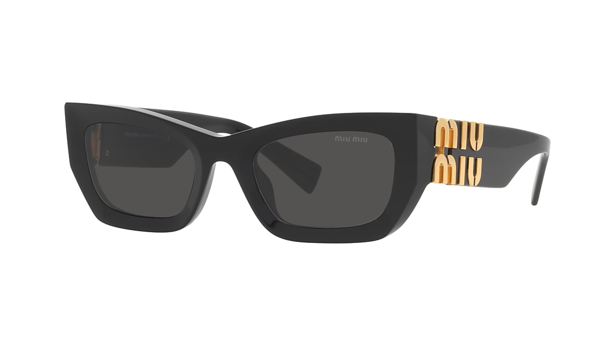Klasseværelse Diktatur heroisk Miu Miu MU 09WS Runway 53 Dark Grey & Black Sunglasses | Sunglass Hut USA