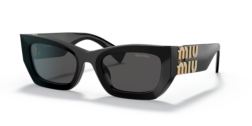 Miu Miu MU Runway Dark Grey & Black Sunglasses | Hut USA