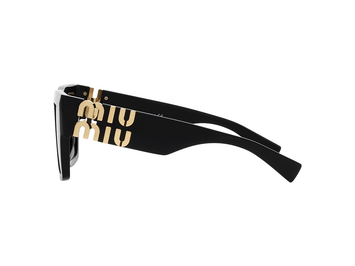Miu Miu MU 10WS 55 Grey Gradient & Black Sunglasses | Sunglass Hut USA 