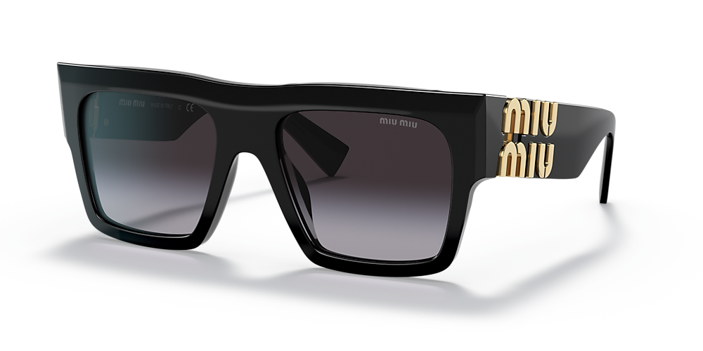 Urter Tegne forsikring R Miu Miu MU 10WS 55 Grey Gradient & Black Sunglasses | Sunglass Hut USA