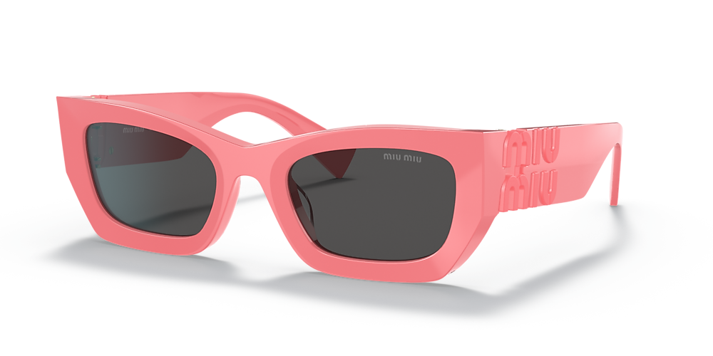 Miu Miu MU 09WS Runway 53 Dark Grey & Dark Pink Sunglasses 