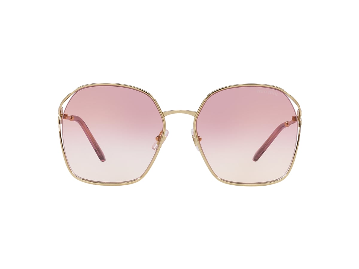 Miu Miu MU 52WS 60 Pink Gradient & Gold Sunglasses | Sunglass Hut USA