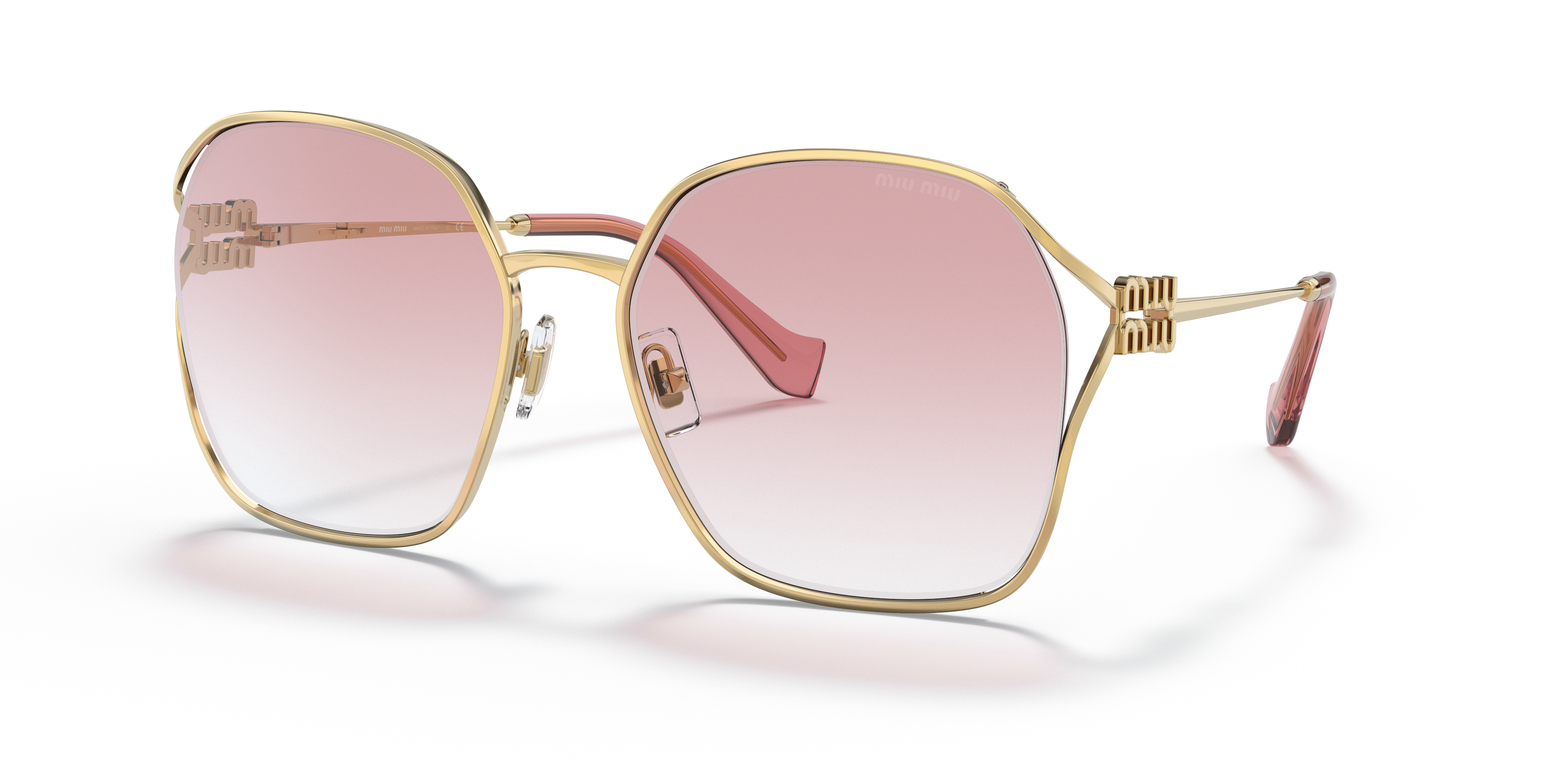 Miu Miu MU 54YS 5AK06I Rimless Light Purple Wrap Sunglasses - US